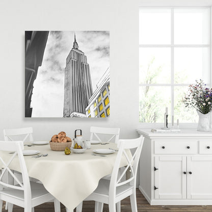 Empire State Building Outline Canvas | Home Decor Wall Art