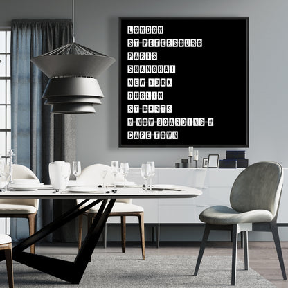 Tableau des grandes villes, toile industrielle pour chambre à coucher | Décoration d'intérieur