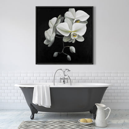 White Orchids Canvas | Floral & Botanical Bedroom Decor