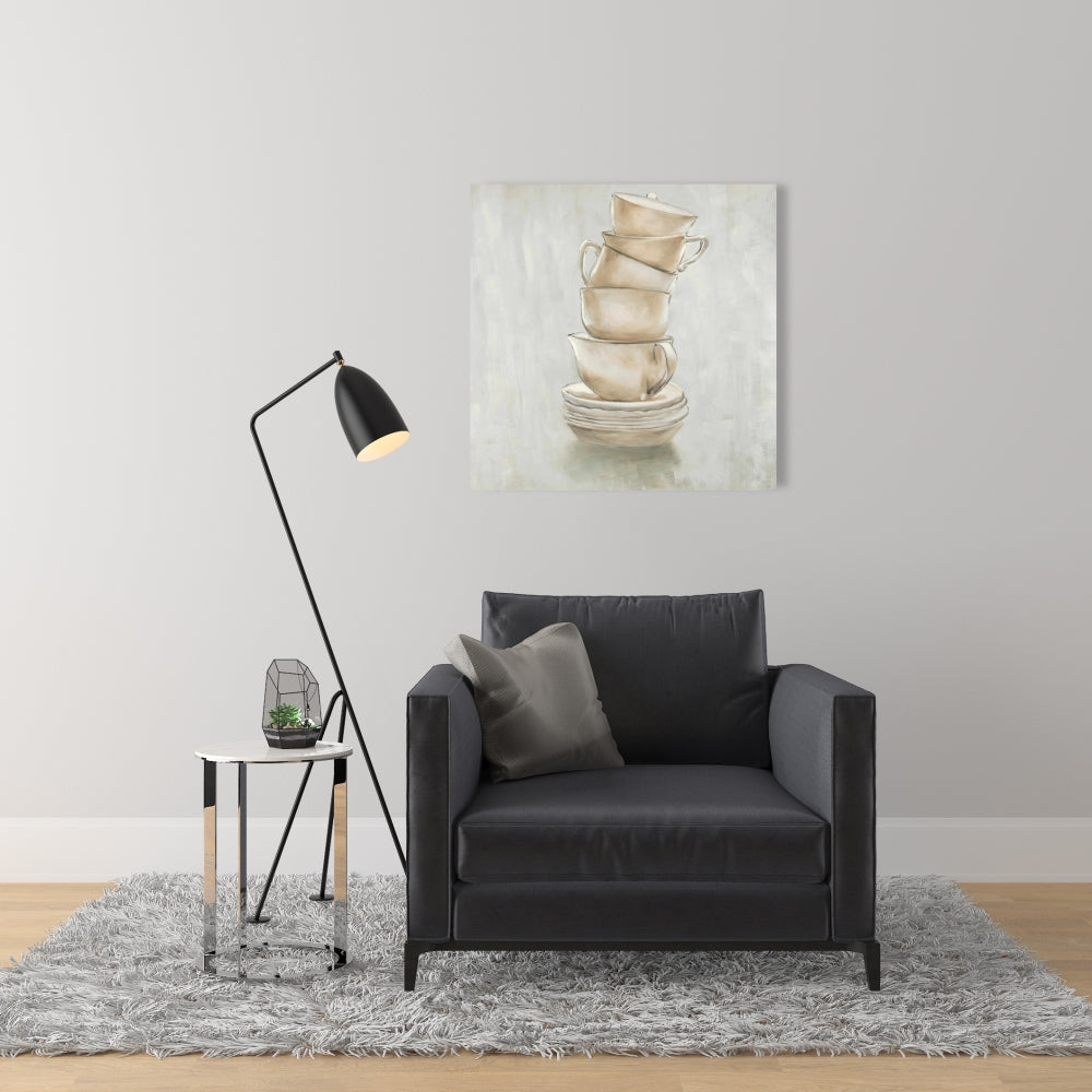 Contemporary Coffee Mugs Canvas | Modern Kitchen Wall Art