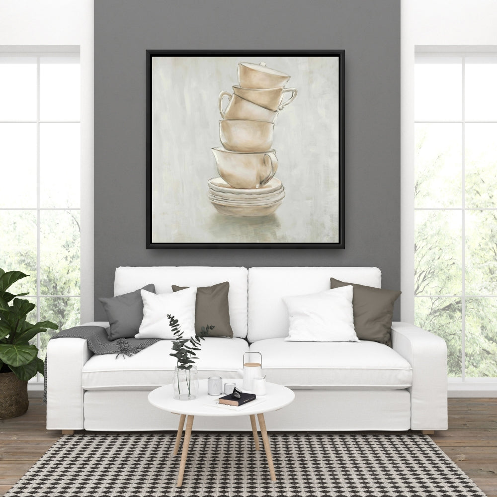 Toiles de tasses à café contemporaines | Décoration murale de cuisine