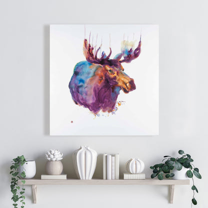 Abstract Moose Canvas | Contemporary Deer Art for Home Decor