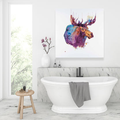 Abstract Moose Canvas | Contemporary Deer Art for Home Decor