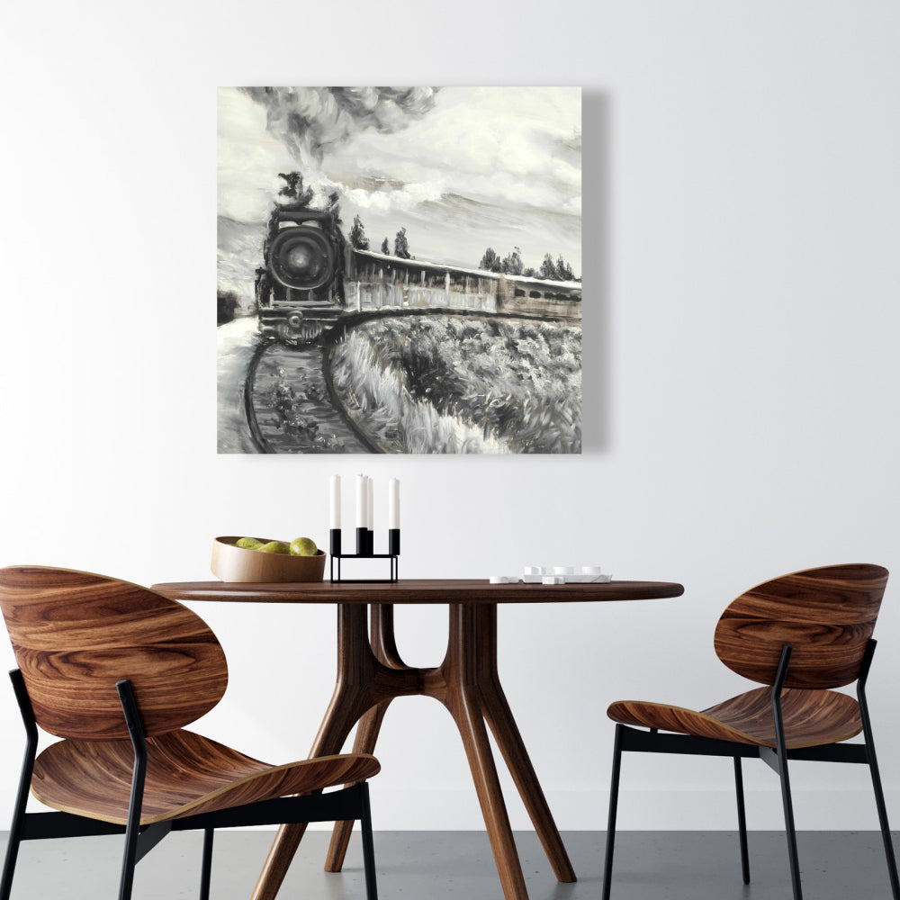 Toile Train à vapeur | Décoration de chambre contemporaine