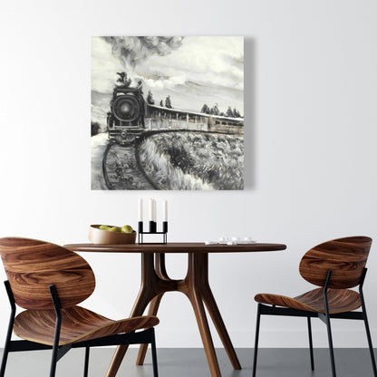 Toile Train à vapeur | Décoration de chambre contemporaine