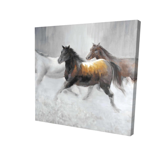 Toile encadrée Troupeau de chevaux sauvages | Décoration de chambre contemporaine