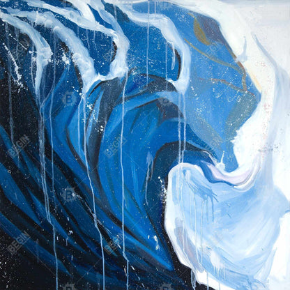 Abstract Wave in Motion | Modern Sea Canvas for Home Decor
