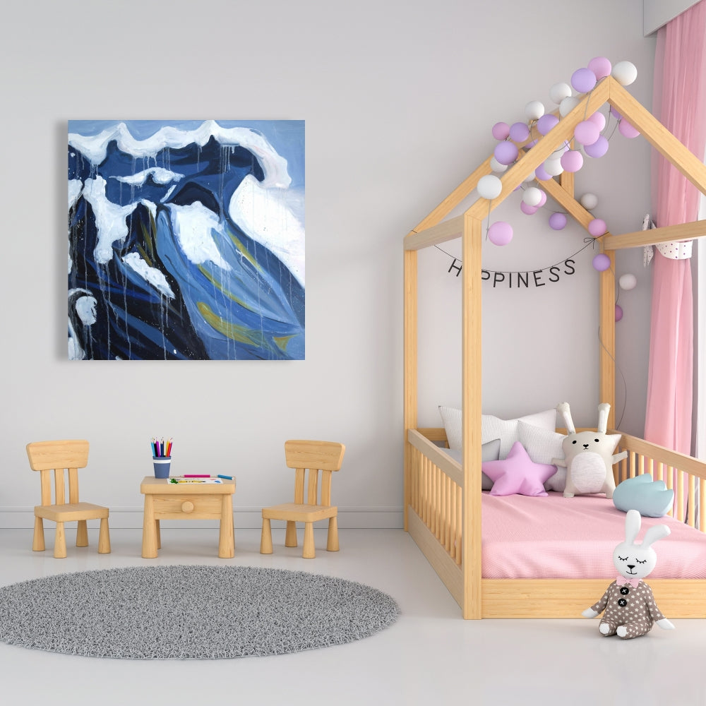 Wave in Motion | Sea Modern Blue Canvas for Home Decor