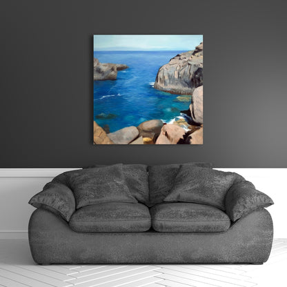 Blue Marine Coastal Canvas | California Coast Home Decor