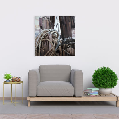 Driftwood Romantic White Canvas - Bedroom Decor Elegance