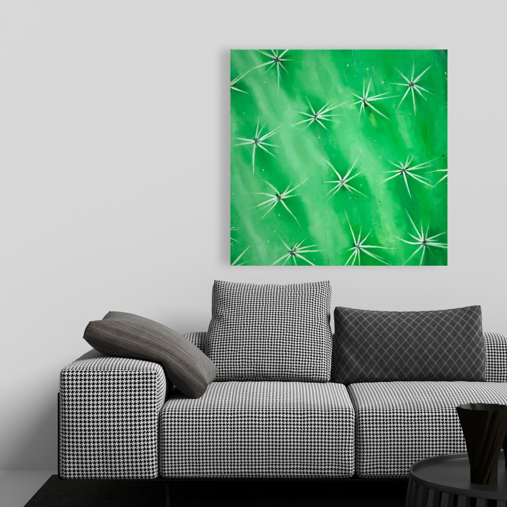 Cactus Closeup Canvas | Botanical Bedroom Decor | Floral Art