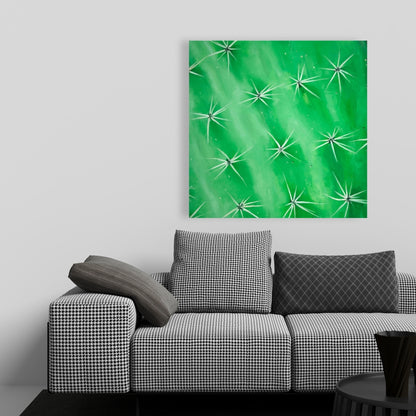 Cactus Closeup Canvas | Botanical Bedroom Decor | Floral Art