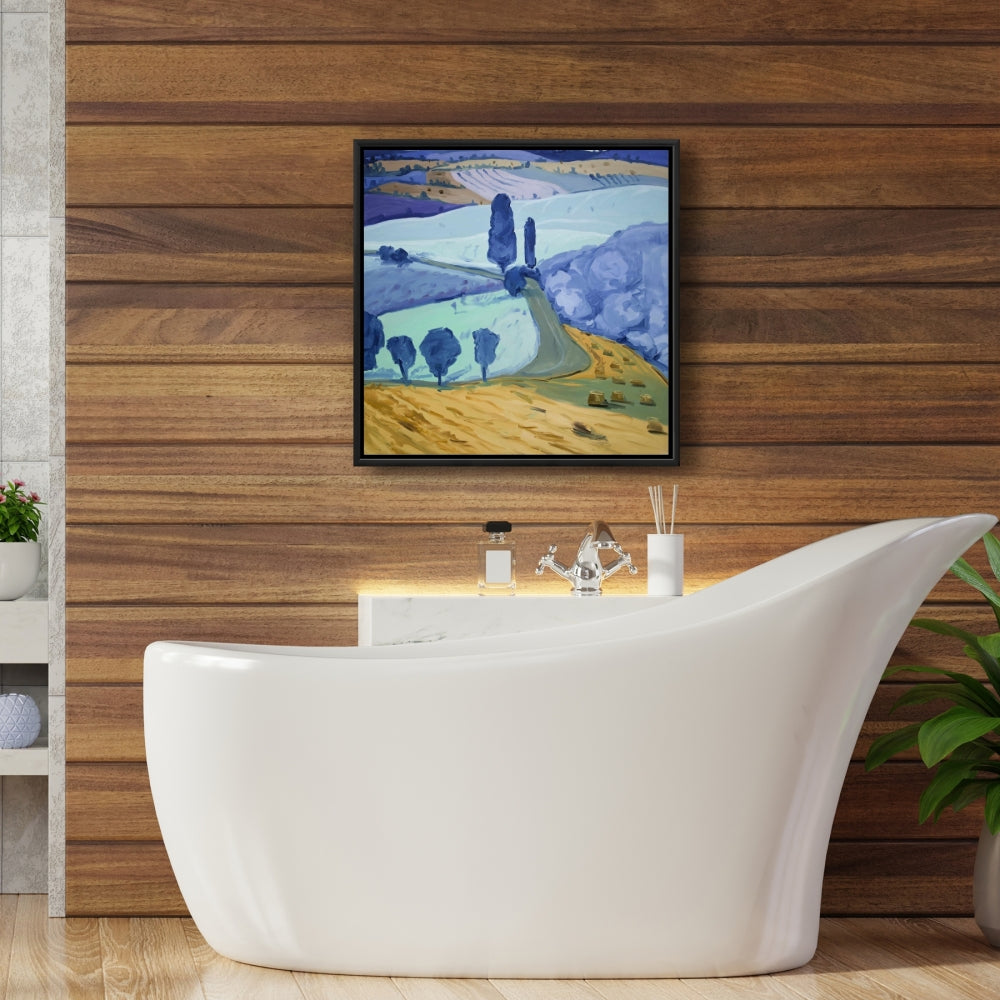 Tuscany Field Trees Scenic Bedroom Canvas | Home Decor Art