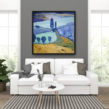 Tuscany Field Trees Scenic Bedroom Canvas | Home Decor Art