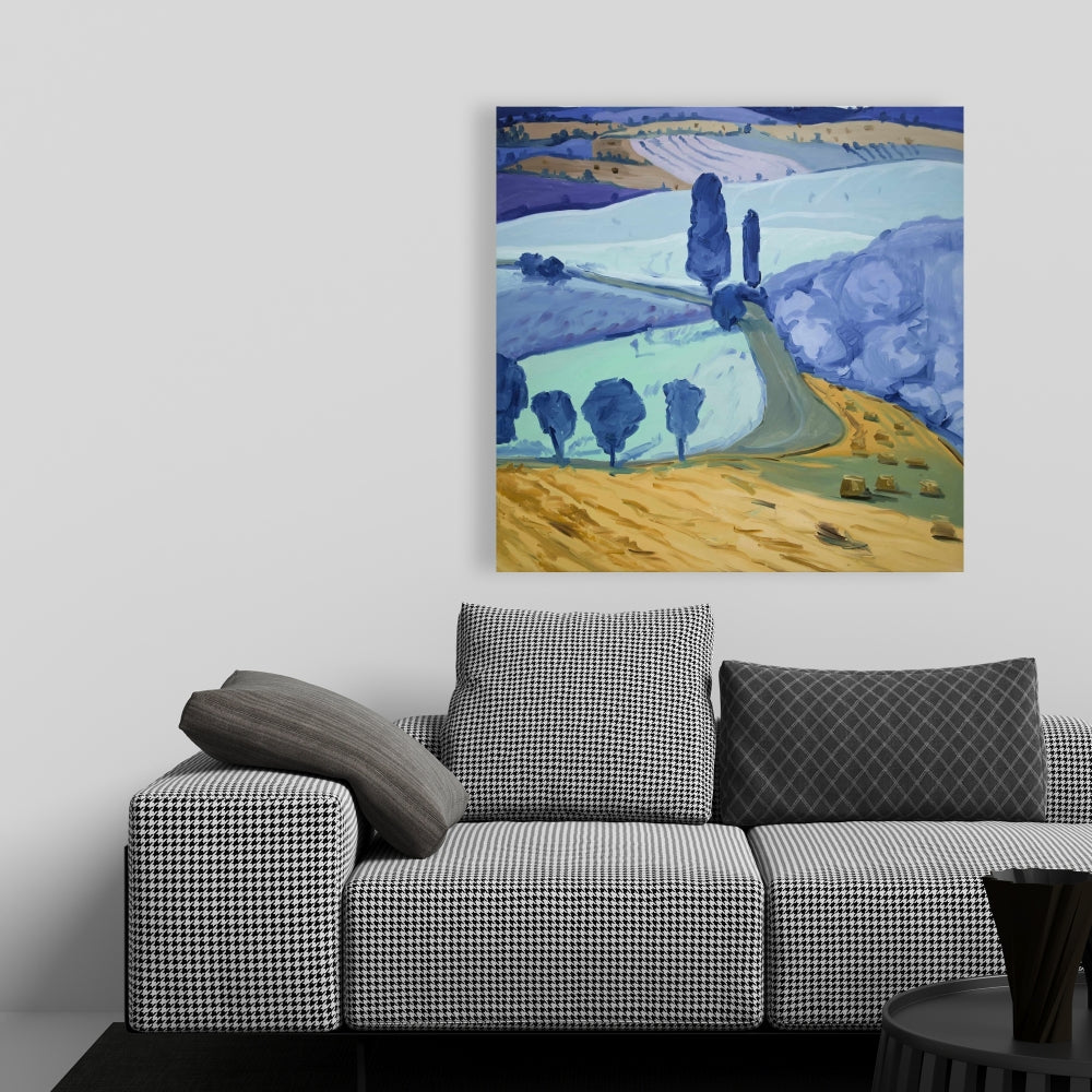 Tuscany Field Canvas | Bedroom Trees Landscapes Wall Art Decor