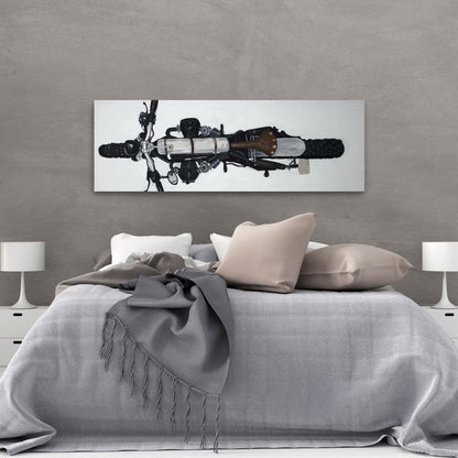 Overhead Motorcycle View Canvas | Home Decor Wall Art