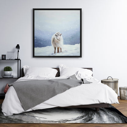 Long Hair Sheep Canvas | Blue Mountains Framed Wall Art Decor