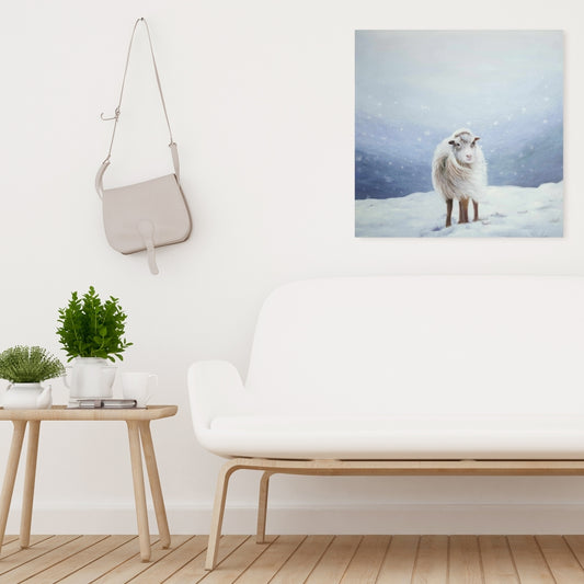 Long Hair Sheep Canvas - Blue Mountains Rustic Home Decor