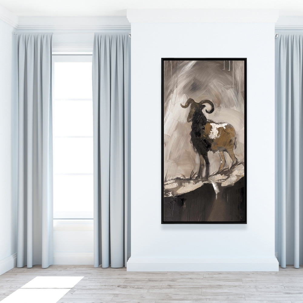 Toile Animaux de la ferme marron | Décoration d'intérieur abstraite Aeries