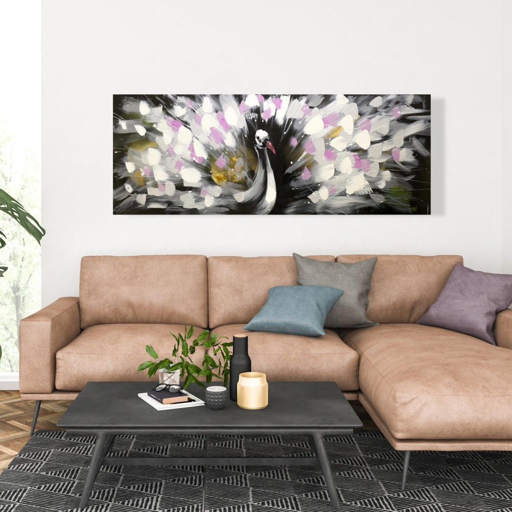 Beautiful Spotted Peacock Canvas | Contemporary Animal Decor