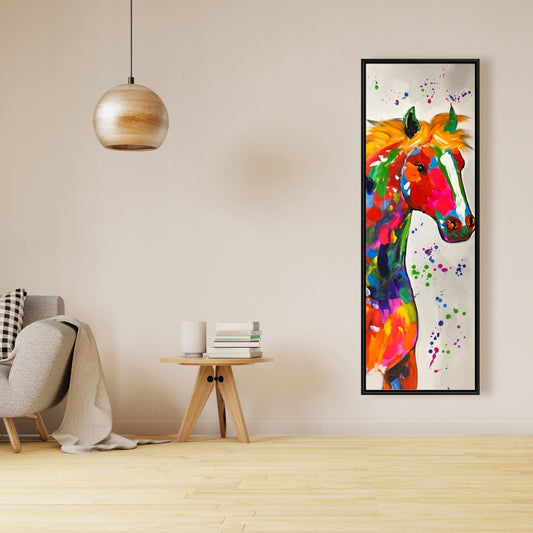 Colorful Abstract Horse Canvas - Farm Animal Home Decor Art