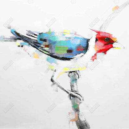 Colorful Woodpecker Canvas | Animal Art for Bedroom Decor