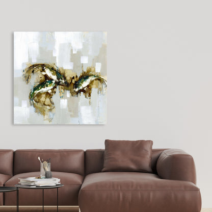 Three Abstract Koi Fish Canvas | Asian Aquatic Home Decor