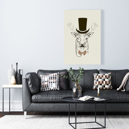 Aristocrat Roe Deer Canvas - Deer Brown Animals Home Decor