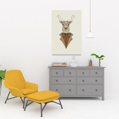Brown Deer Animals Canvas | Deer with Brown Coat Home Decor