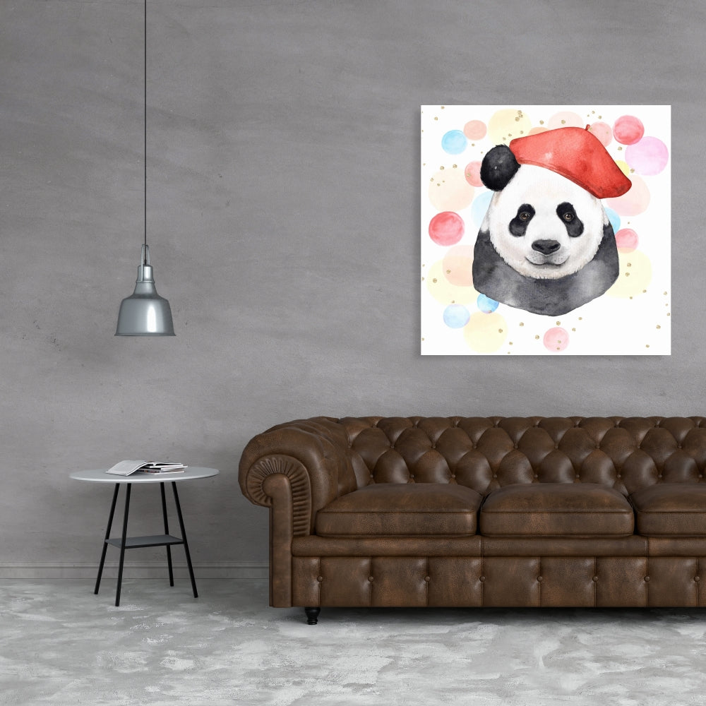 Animals Pattern White Canvas | Artist Panda Home Decor