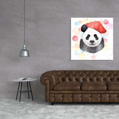 Animals Pattern White Canvas | Artist Panda Home Decor