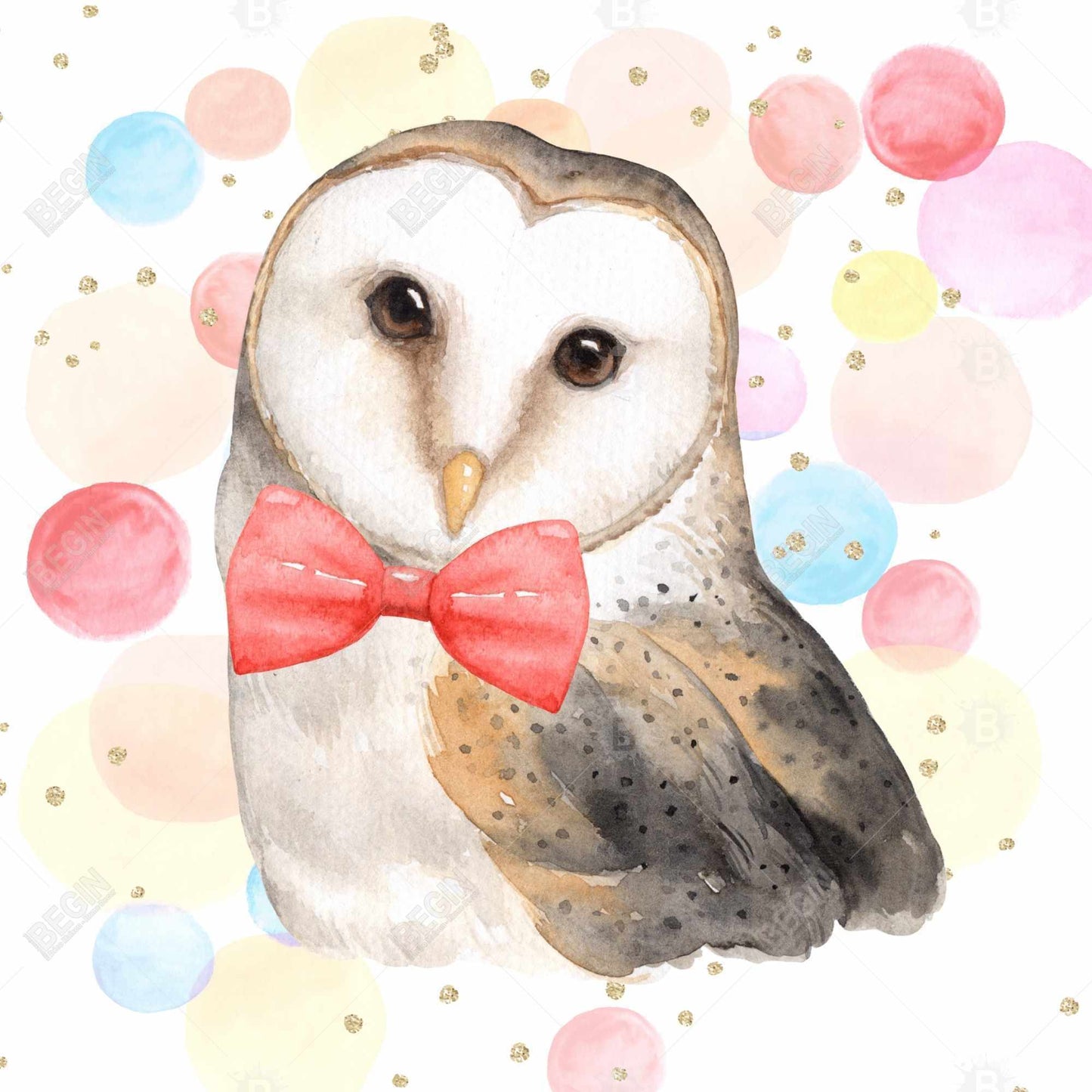 Toile encadrée « Chouette chic » | Décoration de chambre d'oiseau | Art animalier