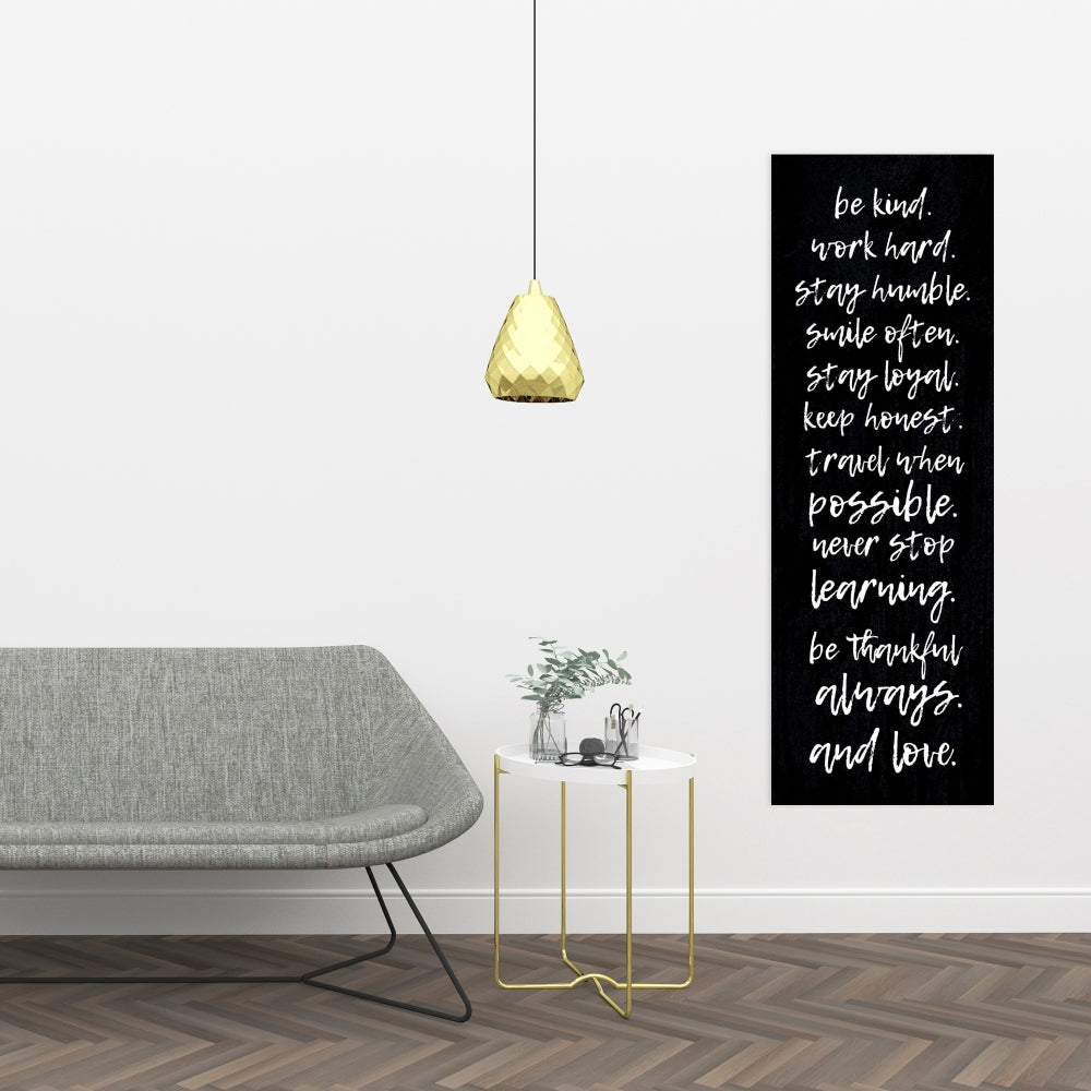 Soyez gentil, travaillez dur, restez humble - Toile - Décoration d'intérieur moderne