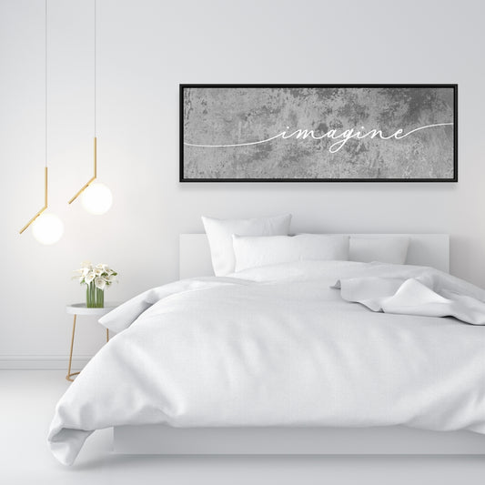 Imagine Framed Canvas - Motivational Home Decor Art, Quotes