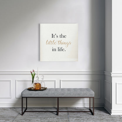 Motivational Livingroom Canvas - It's the Little Things Decor
