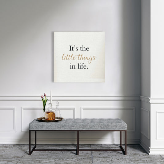 Motivational Livingroom Canvas - It's the Little Things Decor