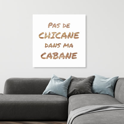 Bedroom Motivation Canvas - No Dispute in My House Decor