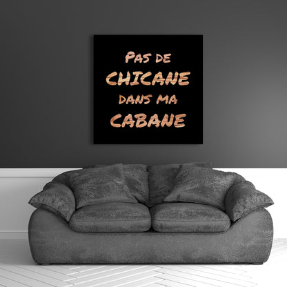 No Dispute in My House - Black Canvas | Brown Bedroom Decor