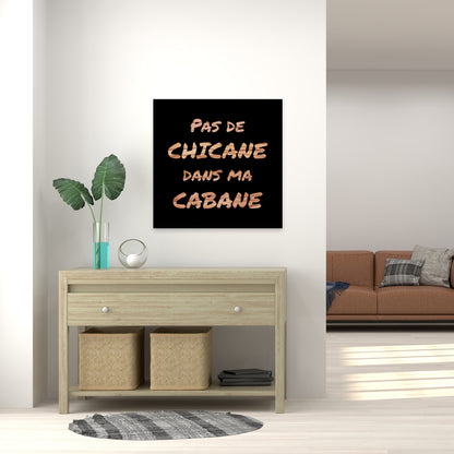 No Dispute in My House - Black Canvas | Brown Bedroom Decor