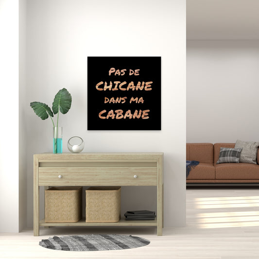 No Dispute in My House - Black Canvas | Brown Bedroom Decor