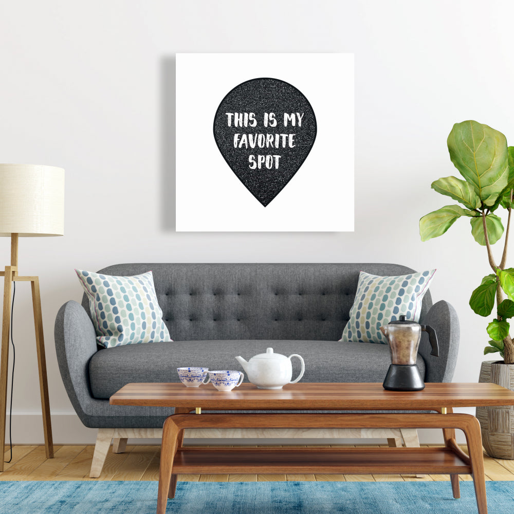 Toile de chambre à coucher contemporaine pour femme - C'est mon endroit préféré