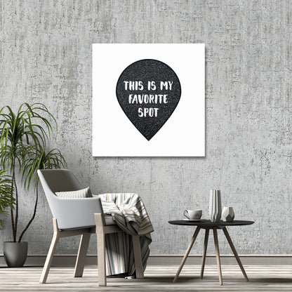 Toile de chambre à coucher contemporaine pour femme - C'est mon endroit préféré