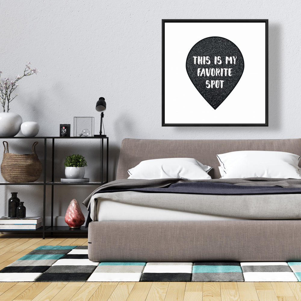 Citations motivantes sur les femmes sur toile encadrée – C'est mon endroit préféré