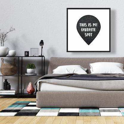 Citations motivantes sur les femmes sur toile encadrée – C'est mon endroit préféré