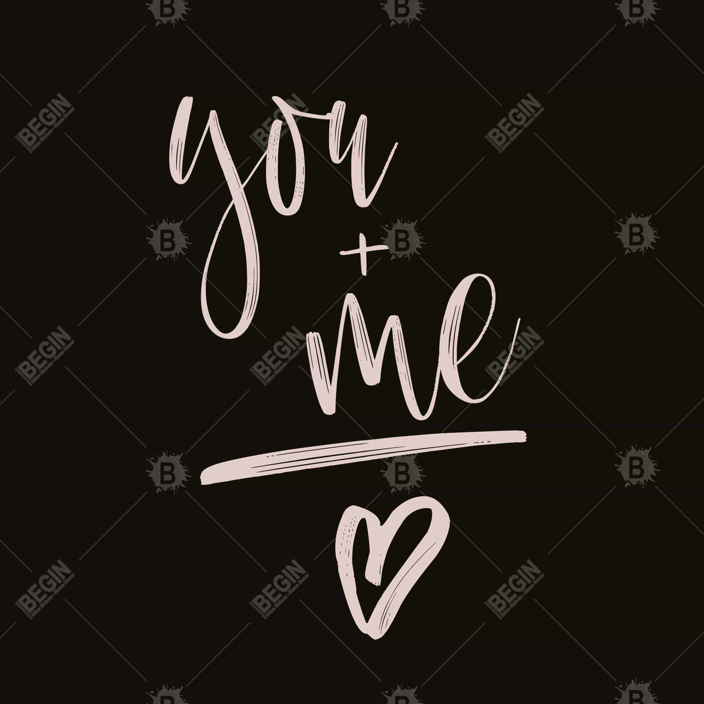 Black Bedroom Canvas - You + Me Motivational Home Decor Art