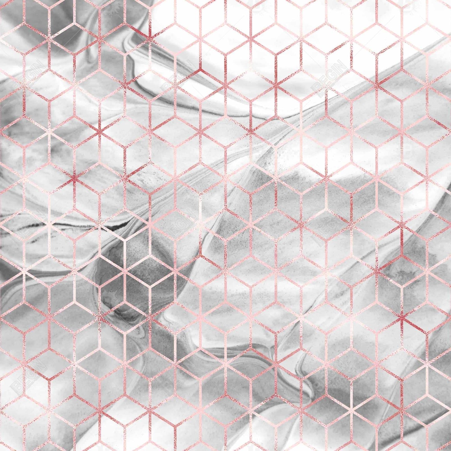 Toile grise abstraite « Symétrie » | Décoration murale encadrée pour chambre