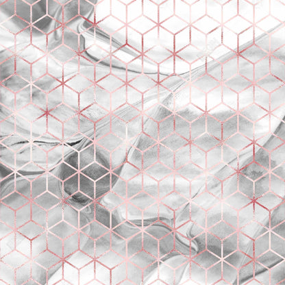 Toile grise abstraite « Symétrie » | Décoration murale encadrée pour chambre