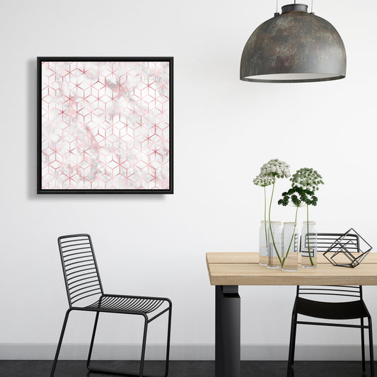 Toile blanche abstraite Symétrie pour chambre à coucher | Décoration murale