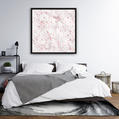 Symmetry Abstract White Bedroom Canvas | Home Decor Wall Art