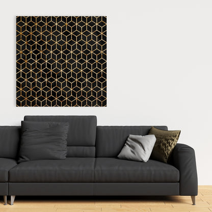 Symmetry Black Pattern Bedroom Canvas | Home Decor Wall Art